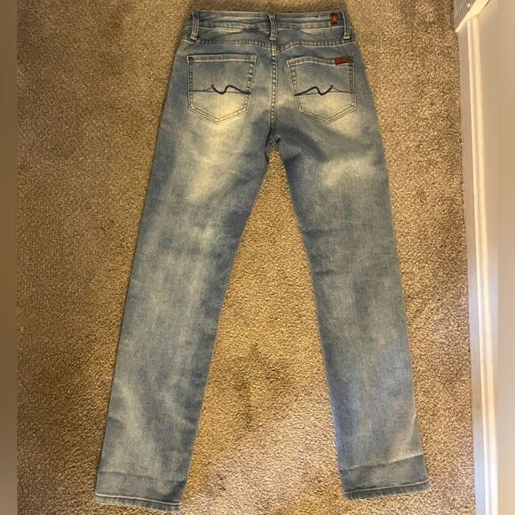 7 For All Mankind Light Blue Slimmy Jeans Size 14 - Picture 7 of 7